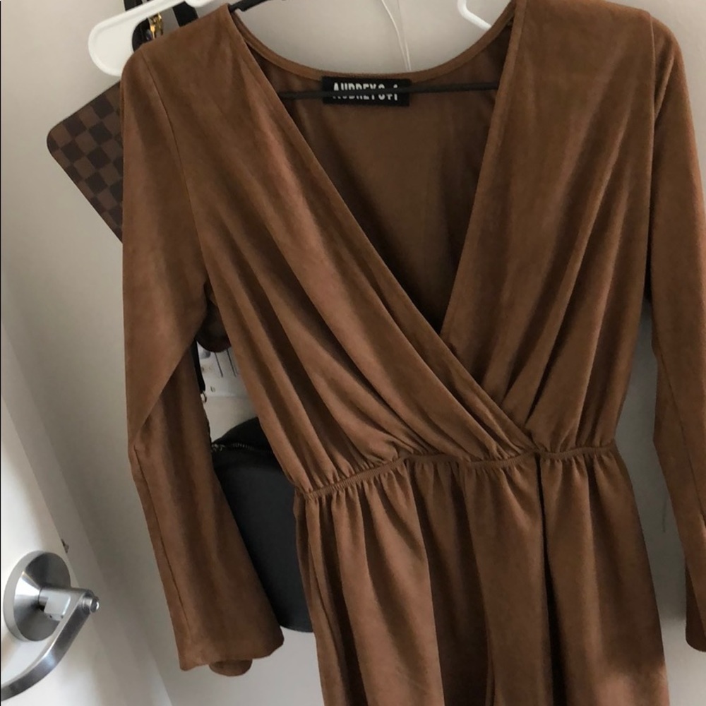brown suede romper!